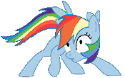 Size: 175x110 | Tagged: safe, artist:pablossb, rainbow dash, g4, animated, female, solo