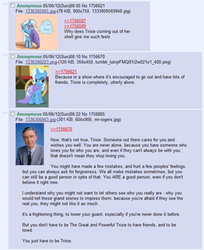 Size: 500x613 | Tagged: safe, trixie, g4, /mlp/, 4chan, 4chan screencap, feels, mister rogers, mister rogers' neighborhood