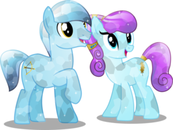Size: 4023x3033 | Tagged: safe, artist:vector-brony, night knight, sapphire joy, crystal pony, pony, g4, female, male, mare, simple background, stallion, transparent background, vector