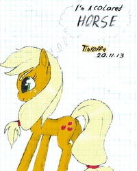 Size: 3120x3904 | Tagged: safe, artist:tinkoffe, applejack, g4, female, solo