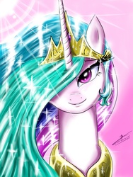 Size: 1200x1600 | Tagged: safe, artist:thedrunkcoyote, princess celestia, g4, beautiful, female, portrait, solo