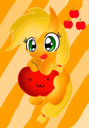 Size: 631x901 | Tagged: safe, artist:ameliayap, applejack, g4, female, solo, x3