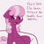 Size: 750x750 | Tagged: safe, artist:php199, cheerilee, earth pony, pony, oh dat cheerilee, g4, dialogue, female, floppy ears, mare, open mouth, pink background, simple background, sitting, solo