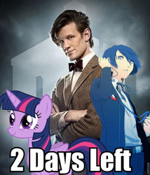 Size: 615x717 | Tagged: safe, artist:superelectrogirl98, twilight sparkle, alicorn, pony, g4, countdown, doctor who, female, mare, minato arisato, persona, persona 3, twilight sparkle (alicorn)