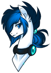 Size: 561x791 | Tagged: safe, artist:haventide, oc, oc only, oc:freestyle, pony, bust, colored pupils, male, solo, stallion