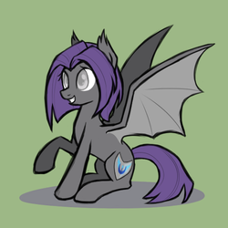 Size: 500x500 | Tagged: safe, artist:anjevalart, oc, oc only, bat pony, pony, night wish, solo