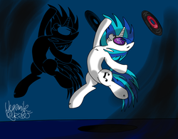 Size: 4000x3122 | Tagged: safe, artist:vegemiteguzzler, dj pon-3, vinyl scratch, g4, female, solo