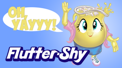 Size: 1920x1080 | Tagged: safe, artist:chancem, fluttershy, g4, c:, crossover, faic, female, kool-aid, kool-aid man, smiling, solo, wat, waving, what has science done, why