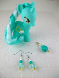 Size: 2748x3664 | Tagged: safe, lyra heartstrings, g4, brushable, earring, female, irl, jewelry, photo, toy