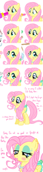 Size: 600x2400 | Tagged: artist needed, safe, fluttershy, g4, /mlp/, 4chan, alternate hairstyle, crying, lipstick, makeover, makeup, mascara, pouting, running makeup, sad