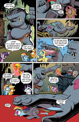 Size: 1444x2222 | Tagged: artist needed, safe, edit, idw, official comic, applejack, cave troll jim, fluttershy, pinkie pie, rainbow dash, rarity, twilight sparkle, cave troll, g4, the return of queen chrysalis, spoiler:comic, spoiler:comic02, advertisement, brony, comic, comic book, crossover, female, idw advertisement, lesbian, mane six, optimus prime, ponies unbridled, satire, ship:flutterdash, shipper on deck, shipping, transformers