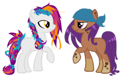 Size: 846x536 | Tagged: safe, artist:gabythehedgehog, oc, oc only, pony, bandana, female, mare, rainbow hair