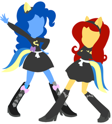 Size: 1280x1424 | Tagged: safe, artist:gabythehedgehog, oc, oc only, equestria girls, g4, boots, clothes, equestria girls-ified, high heel boots, shirt, shoes, skirt, socks, sweater