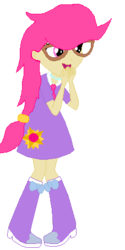 Size: 227x454 | Tagged: safe, artist:gabythehedgehog, oc, oc only, equestria girls, g4, boots, clothes, equestria girls-ified, high heel boots, shirt, shoes, silver spoon's boots, skirt, solo