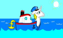 Size: 650x388 | Tagged: safe, oc, oc only, oc:tugboat angus, boatpony, what has science done