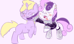 Size: 500x301 | Tagged: safe, artist:a6p, dinky hooves, sweetie belle, ask dinky doo, g4, meanie belle, meanie vs dinky, tumblr
