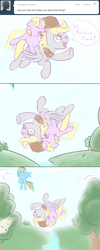 Size: 600x1500 | Tagged: safe, artist:a6p, derpy hooves, dinky hooves, rainbow dash, pegasus, pony, ask dinky doo, g4, female, flying, mare, tumblr