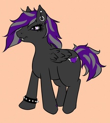 Size: 1468x1636 | Tagged: safe, artist:melinda chovexani, oc, oc only, pony, female, filly, mare, punk, rebel, solo