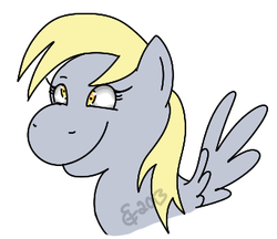 Size: 342x295 | Tagged: safe, artist:lissyannechan, derpy hooves, pegasus, pony, g4, female, mare, solo