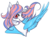 Size: 733x556 | Tagged: safe, artist:haventide, oc, oc only, oc:cosmic, alicorn, pony, alicorn oc, bust, colored pupils, solo