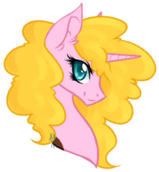 Size: 582x629 | Tagged: safe, artist:haventide, oc, oc only, oc:coco heart, pony, unicorn, bust, colored pupils, female, mare, solo