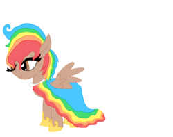 Size: 1931x1523 | Tagged: safe, artist:gabythehedgehog, oc, oc only, pegasus, pony, ms paint, rainbow, solo