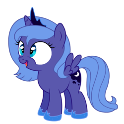 Size: 741x738 | Tagged: safe, artist:autumn-dreamscape, princess luna, g4, female, filly, simple background, solo, transparent background, vector, woona