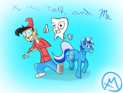 Size: 2880x2160 | Tagged: dead source, safe, artist:masterphumes, minuette, g4, chip skylark, crossover, the fairly oddparents