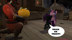 Size: 1024x576 | Tagged: safe, artist:adamirvine, twilight sparkle, oc, oc:nyx, g4, 3d, gmod, team fortress 2