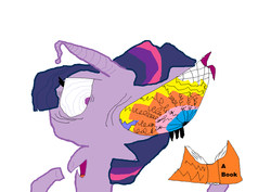 Size: 980x694 | Tagged: safe, artist:supmandude, twilight sparkle, g4, book, eyes, ms paint