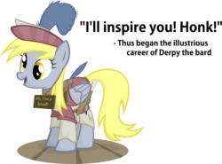 Size: 1600x1185 | Tagged: safe, artist:jittery-the-dragon, derpy hooves, pegasus, pony, g4, bard, crossover, female, mare, pathfinder, simple background, solo, transparent background