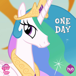 Size: 549x549 | Tagged: safe, princess celestia, alicorn, pony, g4, official, season 4, countdown, female, mare, one day, solo, the hub