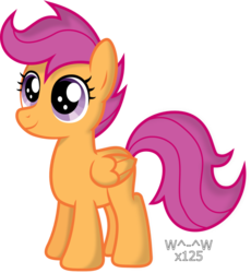 Size: 858x931 | Tagged: safe, artist:sasukex125, scootaloo, g4, female, simple background, solo, transparent background, vector