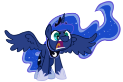 Size: 1344x900 | Tagged: safe, artist:crystalchan2d, princess luna, alicorn, pony, g4, angry, female, mare, open mouth, simple background, solo, transparent background, yelling