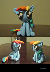 Size: 748x1067 | Tagged: safe, artist:pika-robo, rainbow dash, g4, chibi, clay, irl, photo, sculpture