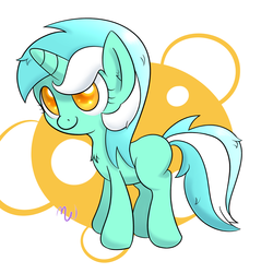 Size: 3000x3000 | Tagged: safe, artist:malwinters, lyra heartstrings, g4, chest fluff, female, filly, filly lyra, solo, younger