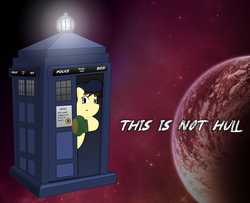 Size: 2261x1839 | Tagged: safe, doctor whooves, time turner, oc, oc only, oc:pit pone, 50th aniversary, ask, bbc, britain, chubby, doctor who, england, fat, gravy, hat, hull, phone box, planet, police box, solo, space, space travel, tardis, time lord, time travel, tumblr, void