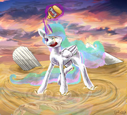 Size: 937x852 | Tagged: safe, artist:owlvortex, princess celestia, g4, color porn, female, solo, sunny d