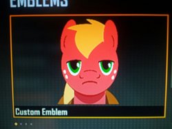 Size: 1032x774 | Tagged: safe, big macintosh, earth pony, pony, g4, emblem editor, male, solo, stallion