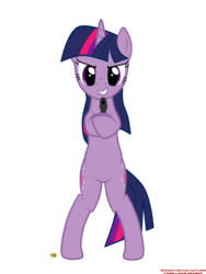 Size: 3000x4000 | Tagged: safe, artist:orang111, twilight sparkle, pony, unicorn, g4, bipedal, female, gun, looking at you, pistol, shell, solo, unicorn twilight, usp