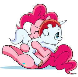 Size: 900x887 | Tagged: safe, artist:gsphere, pinkie pie, g4, crossover, unico