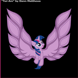 Size: 317x317 | Tagged: safe, twilight sparkle, alicorn, pony, g4, clothes, cute, female, mare, shirtpunch, solo, t-shirt, trans-am, twiabetes, twilight sparkle (alicorn)