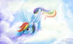 Size: 4500x2700 | Tagged: safe, artist:called1-for-jesus, rainbow dash, g4, cloud, cloudy, female, solo