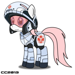 Size: 1024x1024 | Tagged: dead source, safe, artist:christiancerda, nurse redheart, pony, g4, armor, crossover, female, hmd, ponified, simple background, solo, starcraft, transparent background, vector, video game