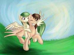 Size: 1800x1350 | Tagged: safe, artist:krololo, oc, oc only, pegasus, pony, shipping