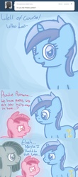 Size: 700x1593 | Tagged: safe, artist:captainbritish, marble pie, minuette, ruby pinch, g4, colgate answers, tumblr