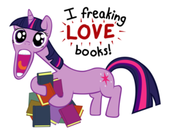 Size: 2329x1820 | Tagged: safe, artist:capt-nemo, twilight sparkle, g4, book, female, solo, that pony sure does love books