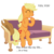 Size: 2000x2000 | Tagged: safe, edit, applejack, g4, couch, eyes closed, female, gravity falls, grunkle stan, male, sitting, solo, text, the inconveniencing