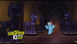 Size: 816x468 | Tagged: safe, rainbow dash, castle mane-ia, g4, season 4, female, solo