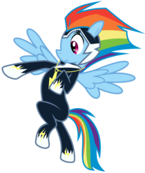 Size: 5036x6000 | Tagged: safe, artist:masem, rainbow dash, zapp, pegasus, pony, g4, power ponies (episode), season 4, absurd resolution, female, mare, power ponies, simple background, solo, transparent background, vector